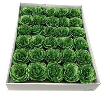 trandafiri imperiali cu sclipici verde